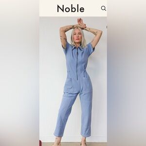 NEW W TAGS NOBLE UTILITY JUMPSUIT PEBBLE BLUE Large